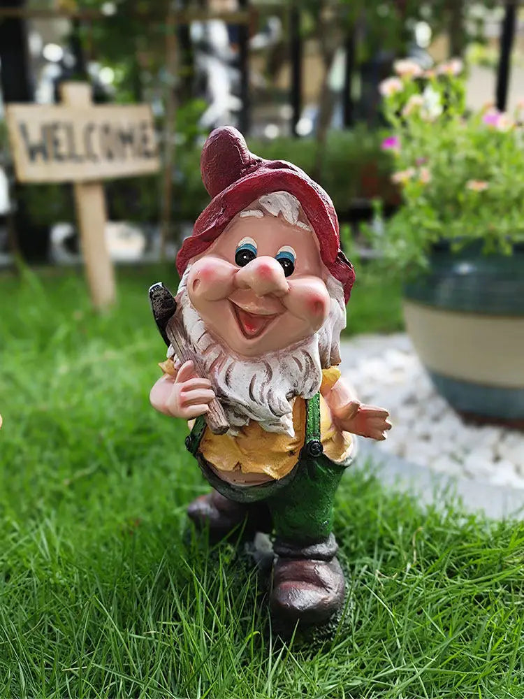 Outdoor  Resin 7 Dwarfs Landscape Terrace Yard Decoration