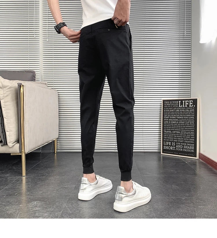 Pantalones Hombre Summer New Men Trousers Korean Luxury Clothing Streetwear Slim Fit Cargo Pants Slim Fit Casual Work Wear 36-28