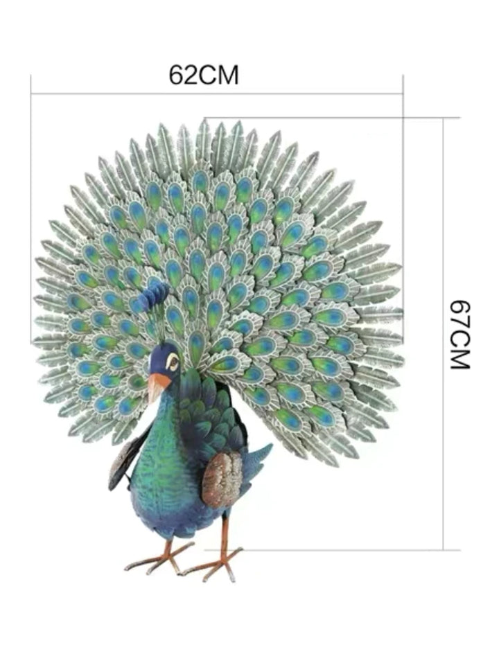 Modern Garden Decoration Peacock Statue Home Decor Metal Bird Sculpture Garden