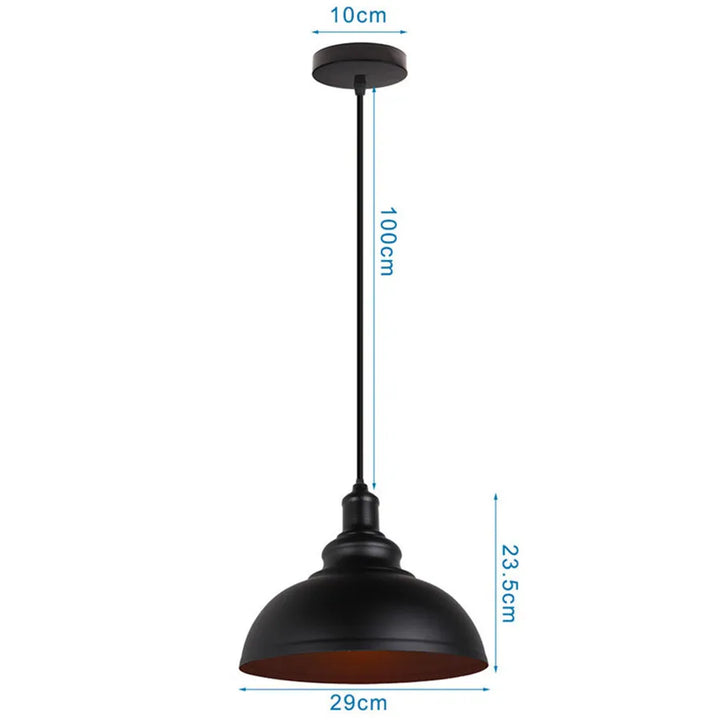 Loft Industrial Retro Iron Pendant Lights Lampshade for Restaurant Clothing Store Light Cafe Cover Kitchen Home Hanging Lamp