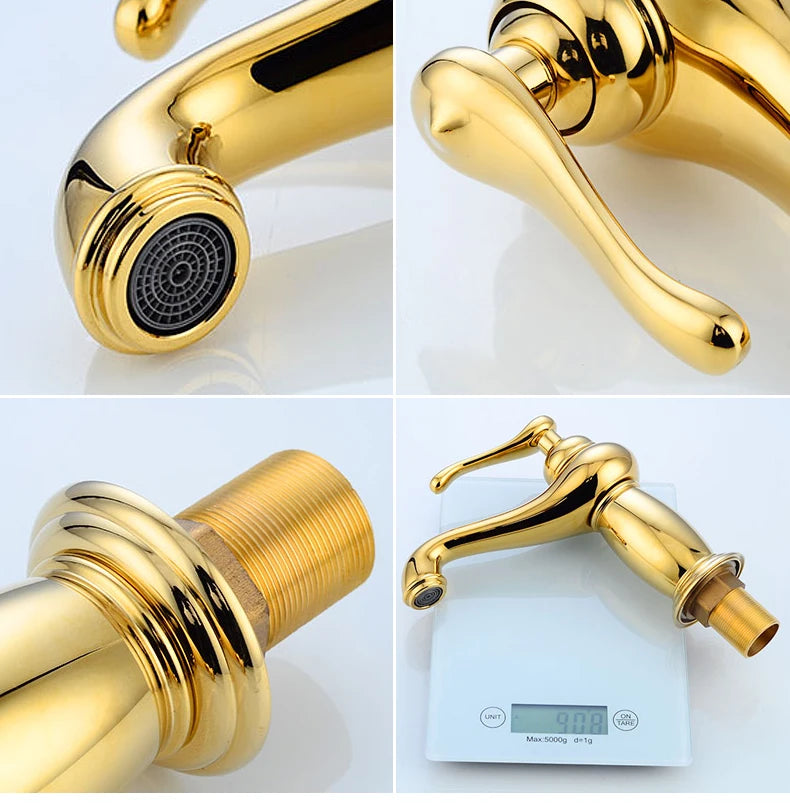 Bathroom Antique Bronze Finish Brass Basin Sink Solid Brass Faucets Single Handle Water Mixer Taps Bath Crane  ELFCT001