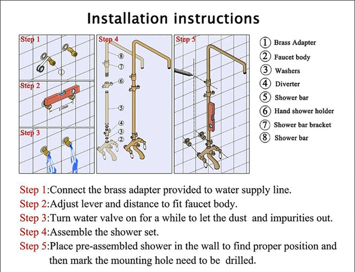Hot Cold Piano Bathroom Shower System Set Brushed Rose Gold Waterfall Bathroom Faucet Rainfall Piano Bathroom Shower Set