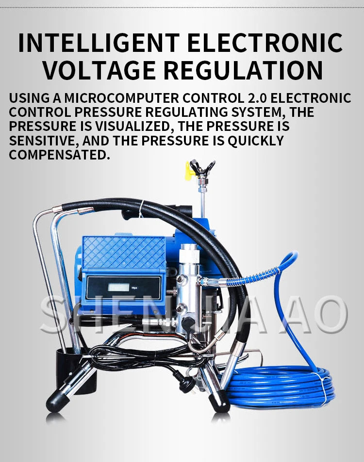 495 Brushless High Pressure Airless Spraying Machine 2500W Home Decoration Wall Coating Paint Spraying Machine 2.5L/min