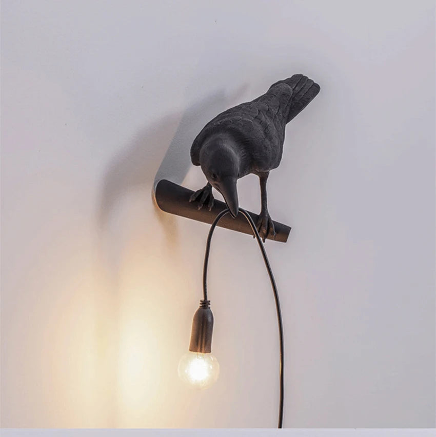 Modern Table Light,E12 Wall Lamp Resin Bird Light for Home Decoration Living Room Foyer Study Bedroom Nightstand Lights
