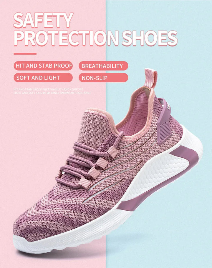 Safety Shoes Women Steel Toe Shoes Men Work Sneakers Safety Shoes Men Lightweight Work Boots Indestructible Work Shoes Unisex