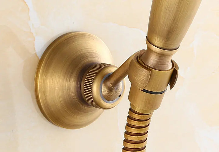 Brass&Porcelain Bathroom Hand Shower Head Rainfall Shower Faucet  Bracket Shower Hose