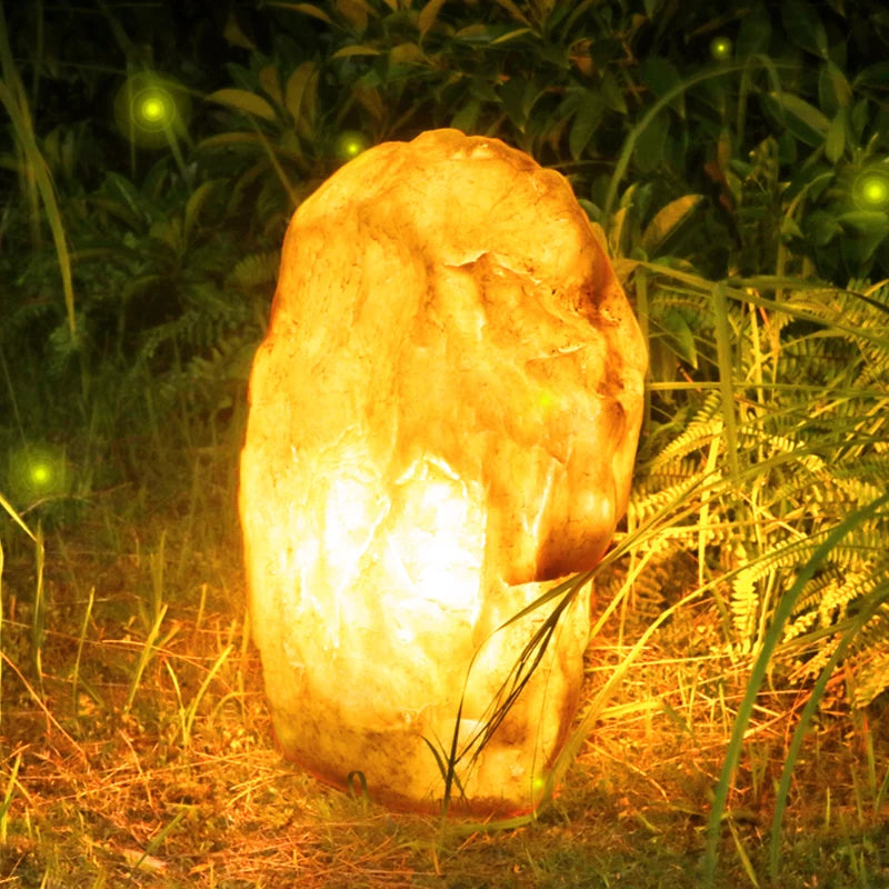 Landscape Rock Light Villa Backyard Lawn Garden Lamp Real Estate Resort Park Decor Stone Lighting