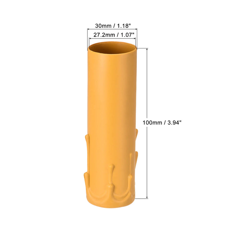 12Pcs Candle Tube Table Lamp Base Candle Lamp Holder Tube Candle Lamp Base Sleeve Candle Bulb Base Cover for E12 Chandelier