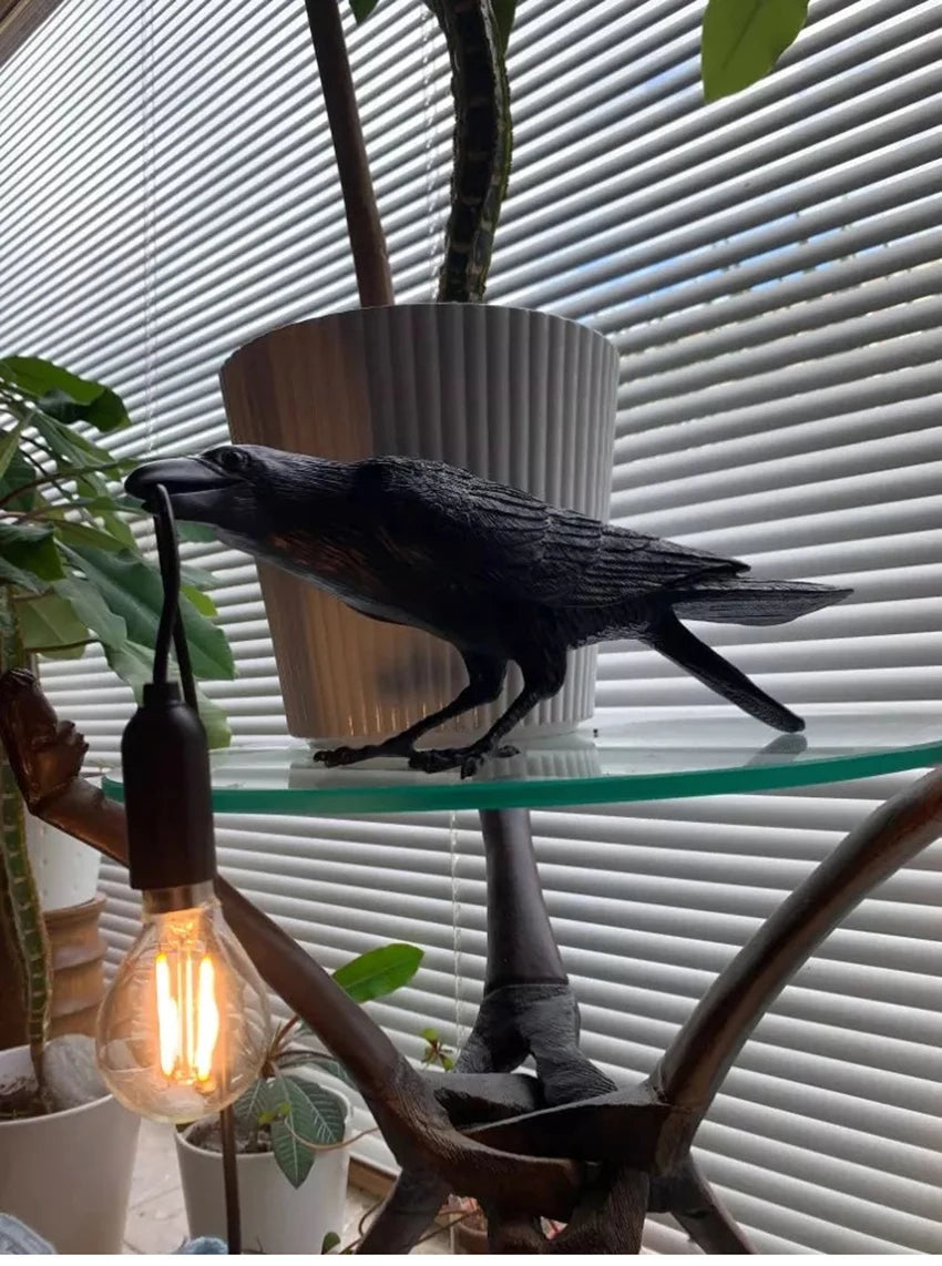 Modern Table Light,E12 Wall Lamp Resin Bird Light for Home Decoration Living Room Foyer Study Bedroom Nightstand Lights