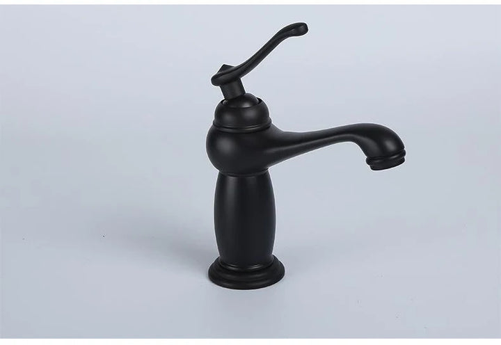 Bathroom Antique Bronze Finish Brass Basin Sink Solid Brass Faucets Single Handle Water Mixer Taps Bath Crane  ELFCT001
