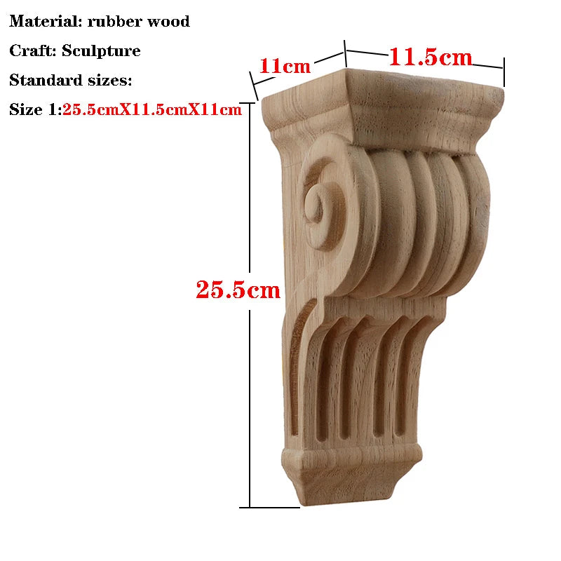 Retro Vintage Wood Carved Onlay Applique Carpenter Frame Decal Furniture