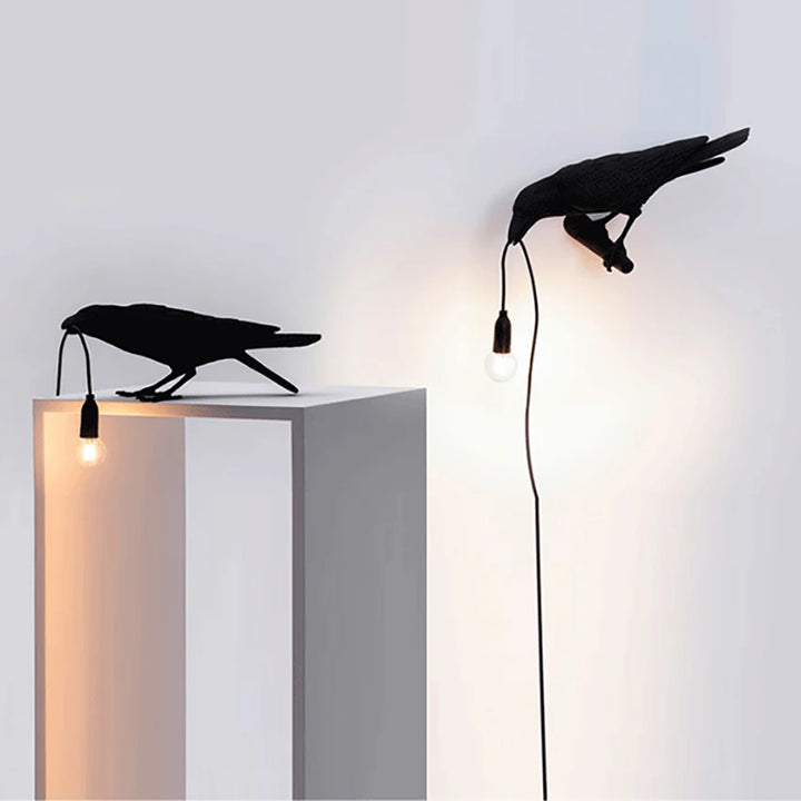 Modern Table Light,E12 Wall Lamp Resin Bird Light for Home Decoration Living Room Foyer Study Bedroom Nightstand Lights