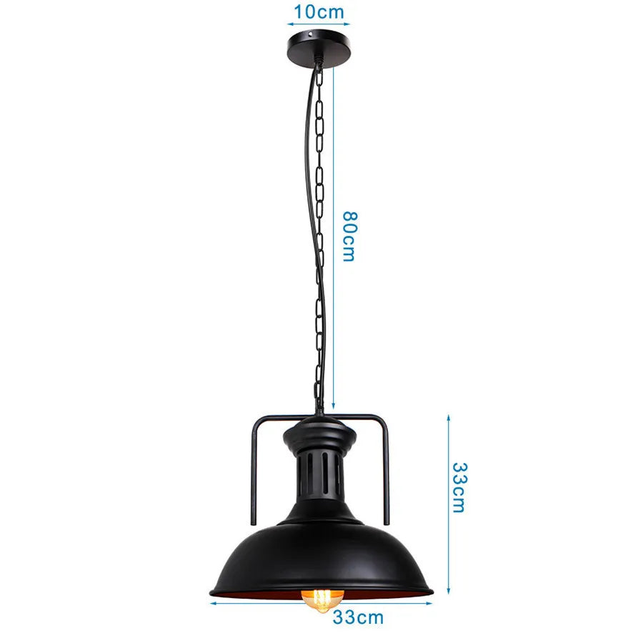 Loft Industrial Retro Iron Pendant Lights Lampshade for Restaurant Clothing Store Light Cafe Cover Kitchen Home Hanging Lamp