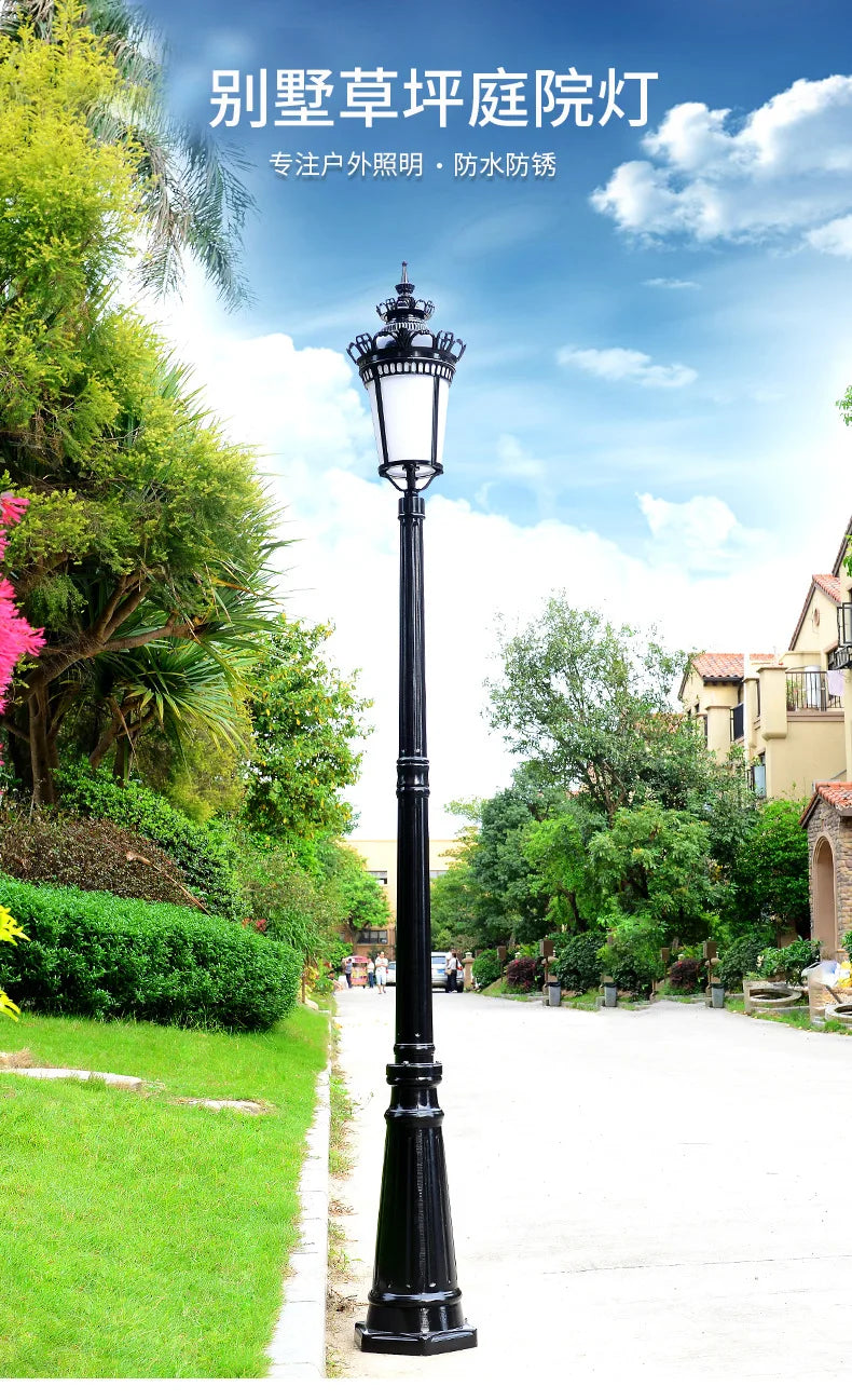 (H≈2.4M) Garden Lights, Outdoor Waterproof Garden Villa Landscape Lights, Street Lights, High Pole Lights