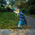 Solar Lights Peacock Statues Garden Decoration Outdoor Lamp Hollow Figurine Path Lawn Metal Sculpture