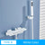 Quyanre Black Waterfall Bathtub Shower Faucets Wall Mount Shower Mixer Tap Faucets Hot Cold Bath Shower Tap BaRobinet Baignoire
