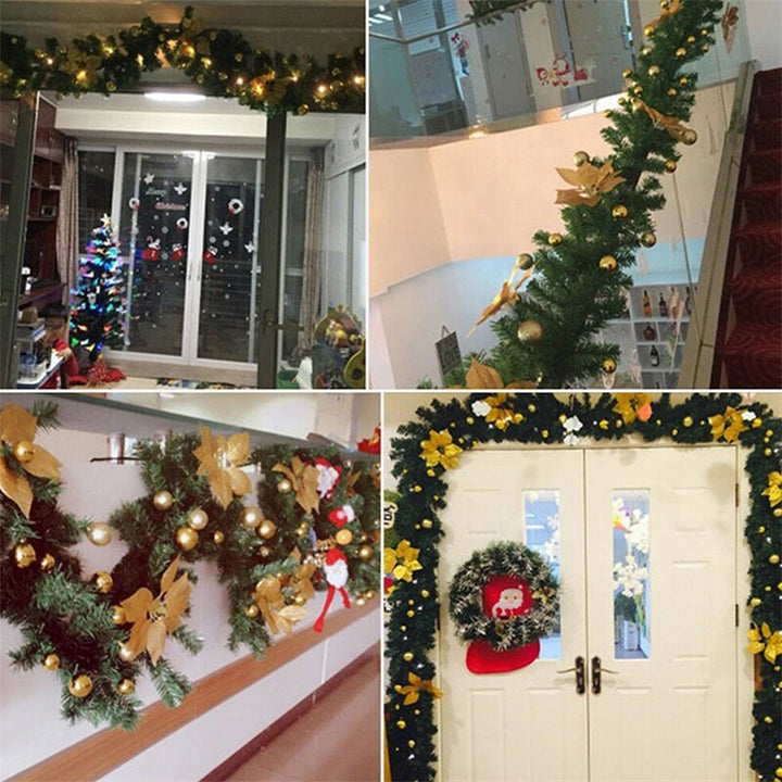 2.7M Luxury Christmas Decorations Garland Decoration Rattan with Lights