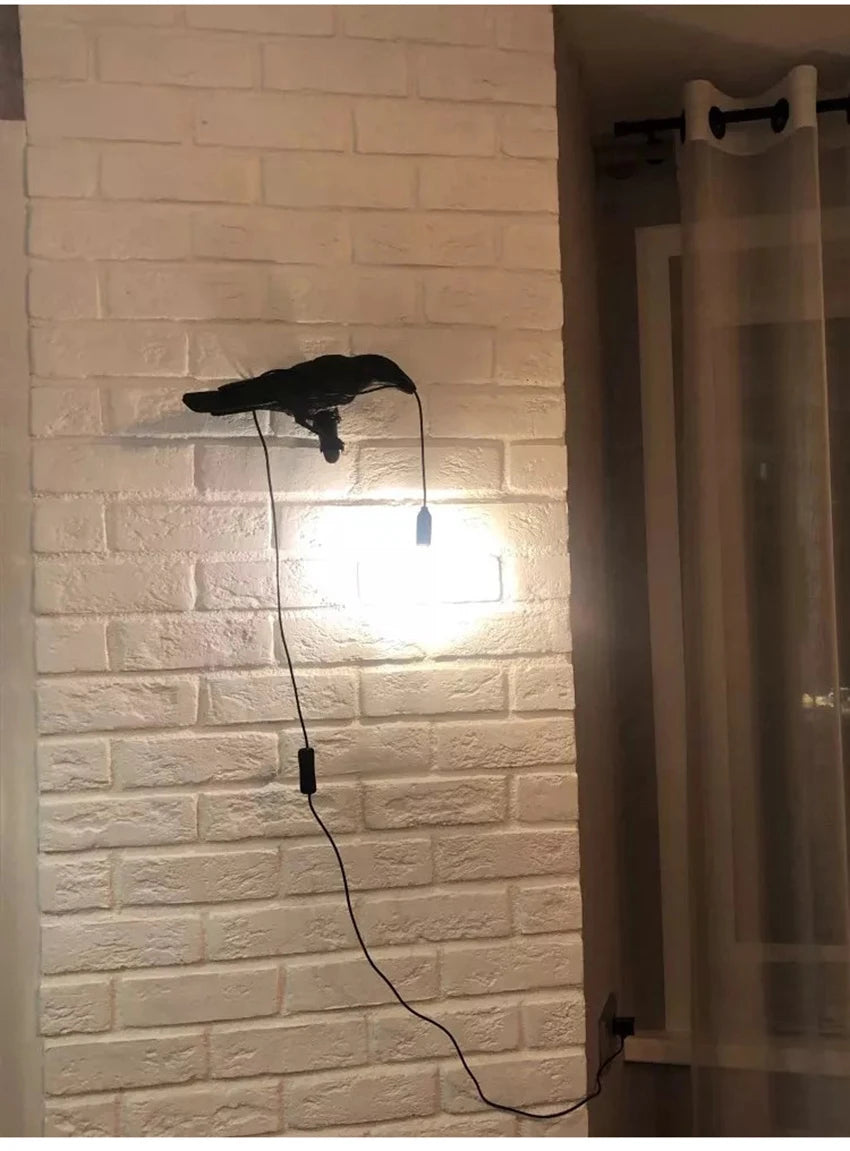 Modern Table Light,E12 Wall Lamp Resin Bird Light for Home Decoration Living Room Foyer Study Bedroom Nightstand Lights