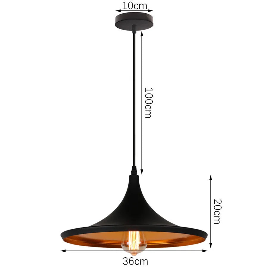 Loft Industrial Retro Iron Pendant Lights Lampshade for Restaurant Clothing Store Light Cafe Cover Kitchen Home Hanging Lamp