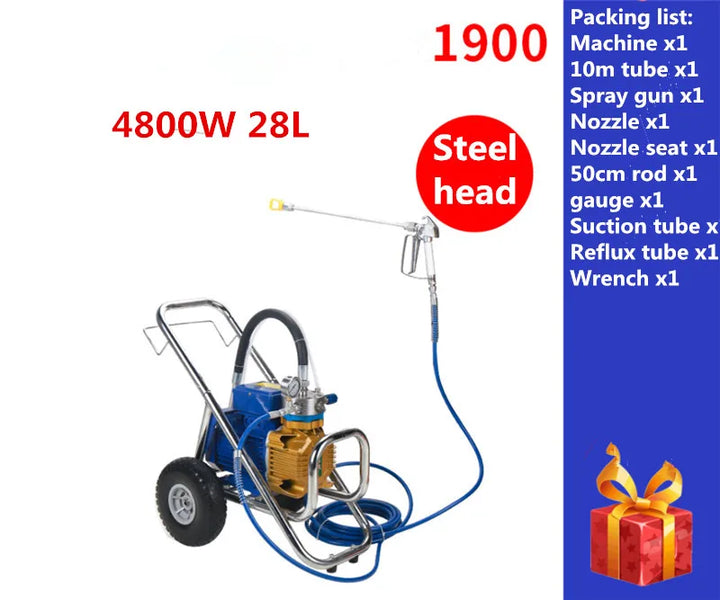 3000W/4000W/4800W High-pressure airless spraying machine Professional Airless Spray Gun High quality   painting machine tool