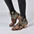 Women Luxury Silk Embroidered Lace Up  Ankle Boots Autumn/Winter