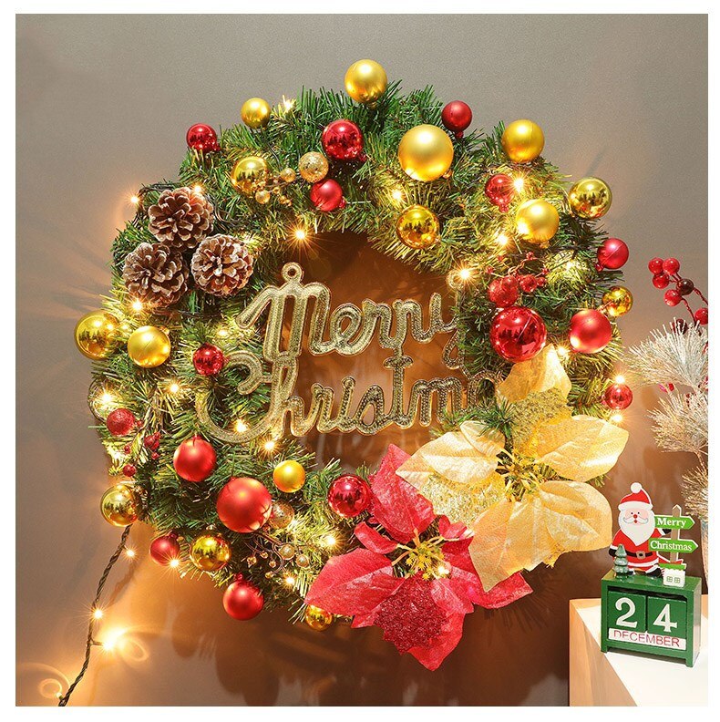 2.7M Luxury Christmas Decorations Garland Decoration Rattan with Lights