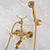 Bathtub Faucets Wall Mounted Gold Color Brass Bathtub Faucet With Hand Shower Bathroom Bath Shower Faucets Nna914