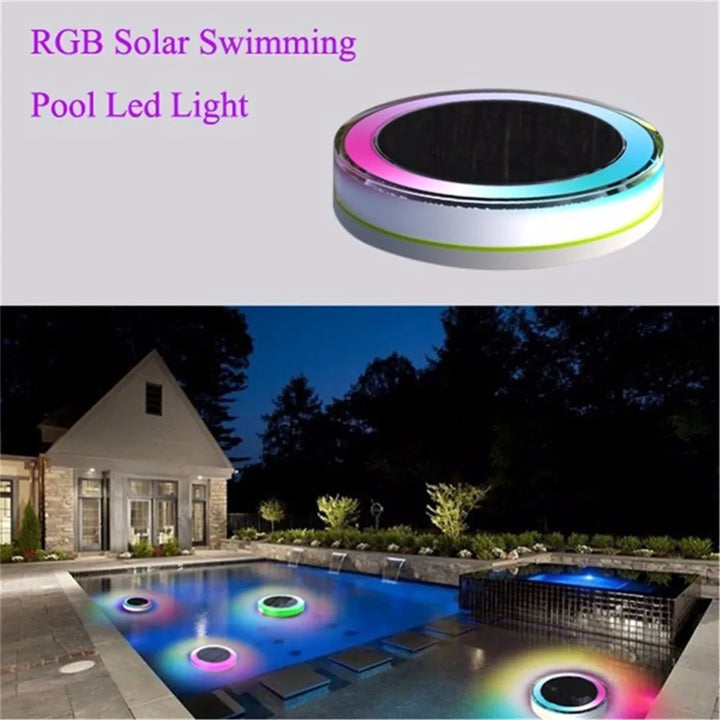 RGB Submersible Lamp Boat Solar Garden Outdoor LED Pool Lights Floating Light Bulb With RGB Remote Control Or APP Control