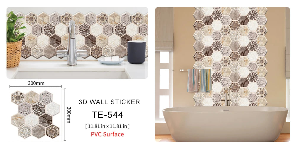 15PCS Wall Sticker Waterproof PVC imitation brick Wallpapers for TV walls living room bedroom kitchen kids rooms painted surface