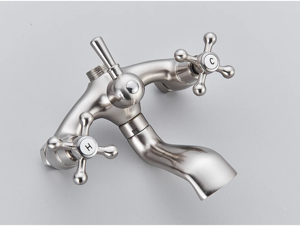 POIQIHY Golden Black Bathtub Shower Faucets Bathroom Wall Bath Shower Set Brass Mixer Tap Swivel Tub Spout Bath Shower Mixers