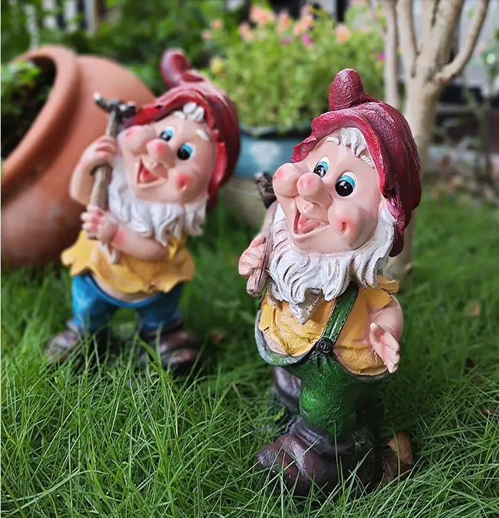 Outdoor  Resin 7 Dwarfs Landscape Terrace Yard Decoration