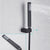 Quyanre Black Waterfall Bathtub Shower Faucets Wall Mount Shower Mixer Tap Faucets Hot Cold Bath Shower Tap BaRobinet Baignoire