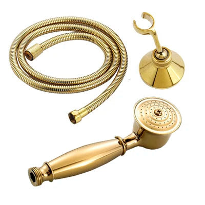 Brass&Porcelain Bathroom Hand Shower Head Rainfall Shower Faucet  Bracket Shower Hose