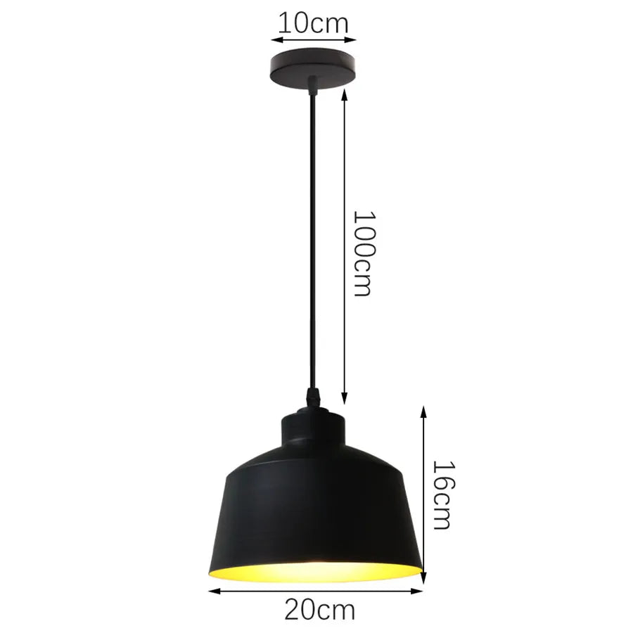 Loft Industrial Retro Iron Pendant Lights Lampshade for Restaurant Clothing Store Light Cafe Cover Kitchen Home Hanging Lamp