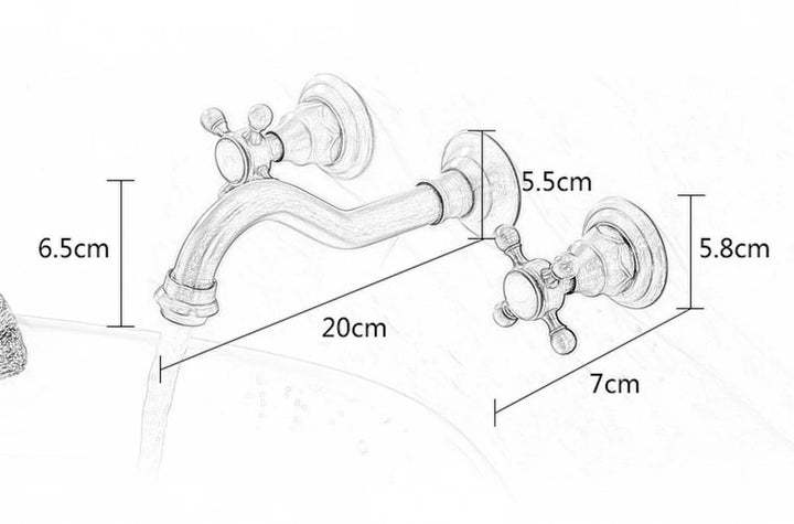Antique Brass Bathroom Mixer Taps Widespread Basin Faucet Dual Handles Hot and Cold Tap Deck Mounted Brass Basin Sink Faucet