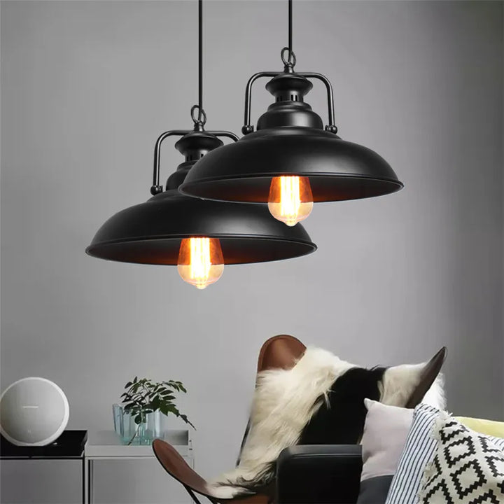 Loft Industrial Retro Iron Pendant Lights Lampshade for Restaurant Clothing Store Light Cafe Cover Kitchen Home Hanging Lamp