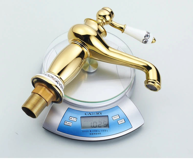 Bathroom Antique Bronze Finish Brass Basin Sink Solid Brass Faucets Single Handle Water Mixer Taps Bath Crane  ELFCT001