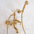 Bathtub Faucets Wall Mounted Gold Color Brass Bathtub Faucet With Hand Shower Bathroom Bath Shower Faucets Nna914