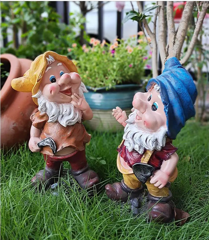 Outdoor  Resin 7 Dwarfs Landscape Terrace Yard Decoration