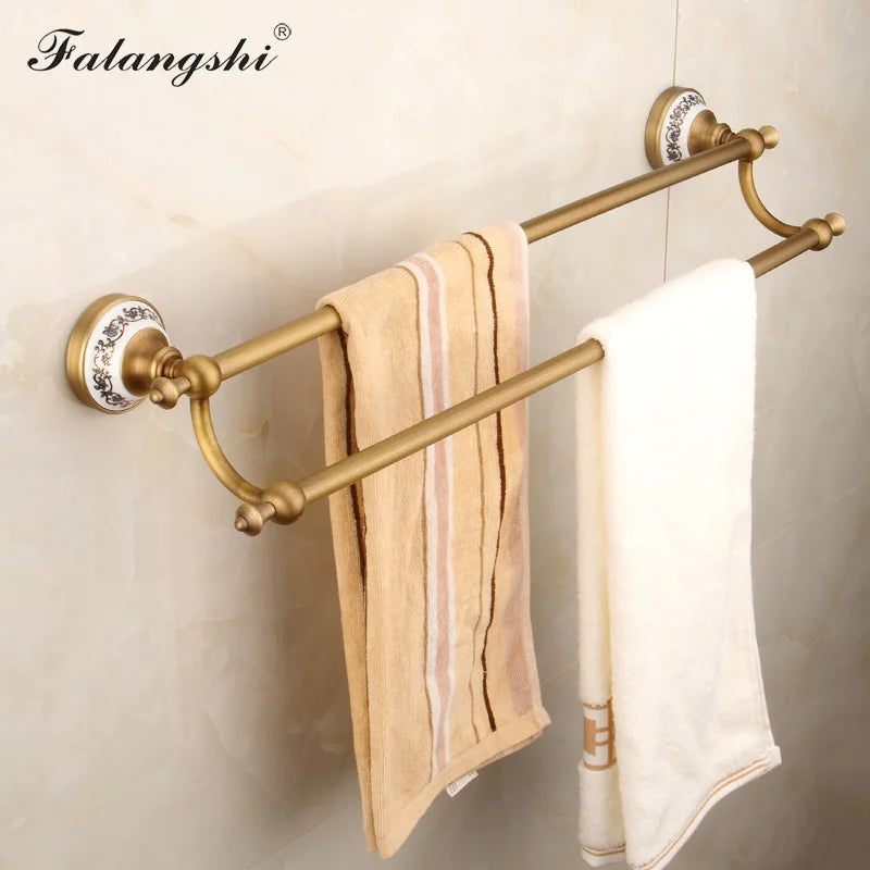 Porcelain Base Bronze Bathroom Hardware Set Wall Mounted Towel Rack Toilet Roll Paper Holder Soap Dish WB8803
