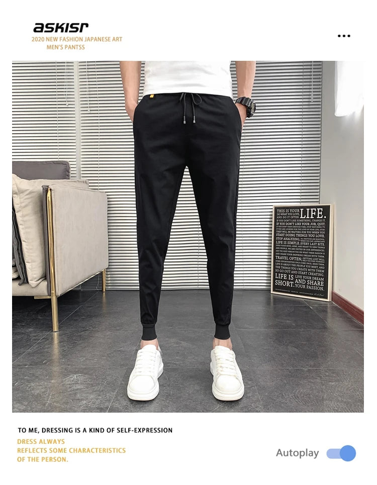 Pantalones Hombre Summer New Men Trousers Korean Luxury Clothing Streetwear Slim Fit Cargo Pants Slim Fit Casual Work Wear 36-28