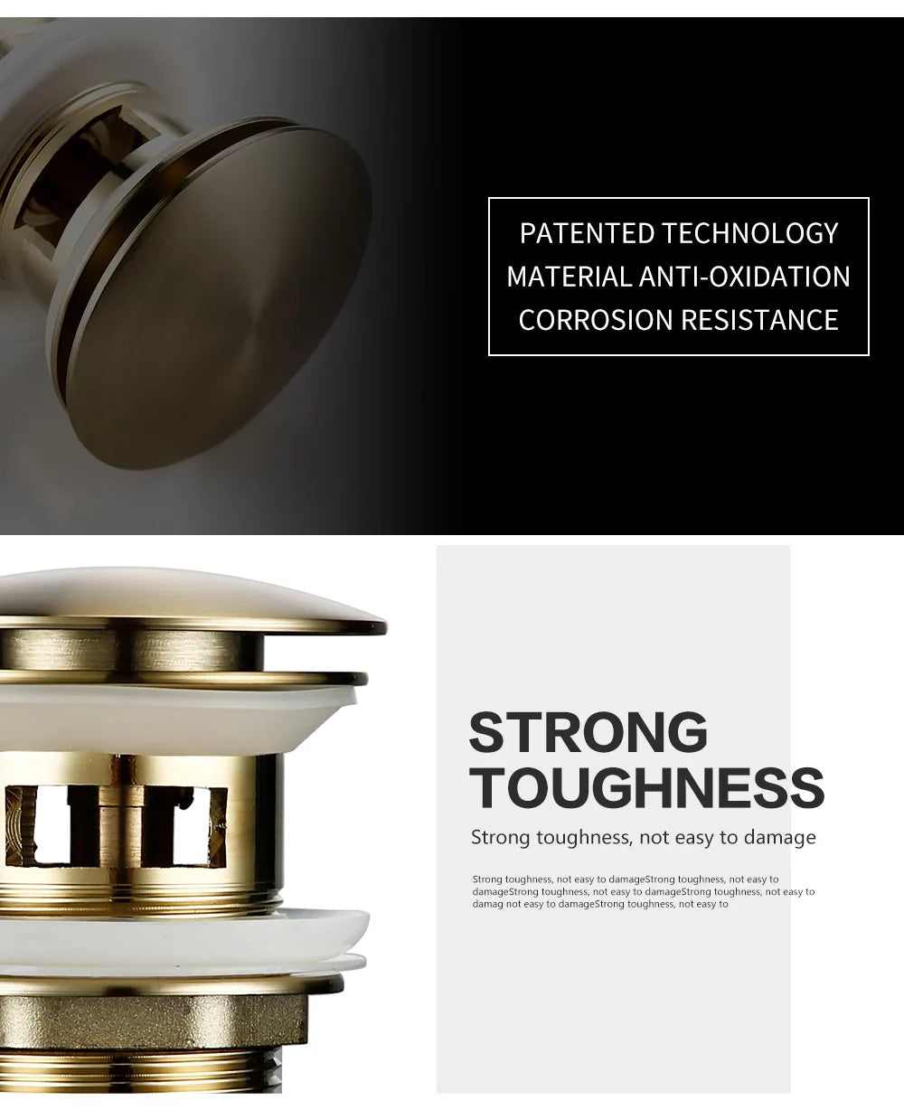 Bathroom Sink Stopper Washbasin Pop Up Drain Plug Cover Waste Pipe Drainer With Or Without Overflow For Bath Accessories