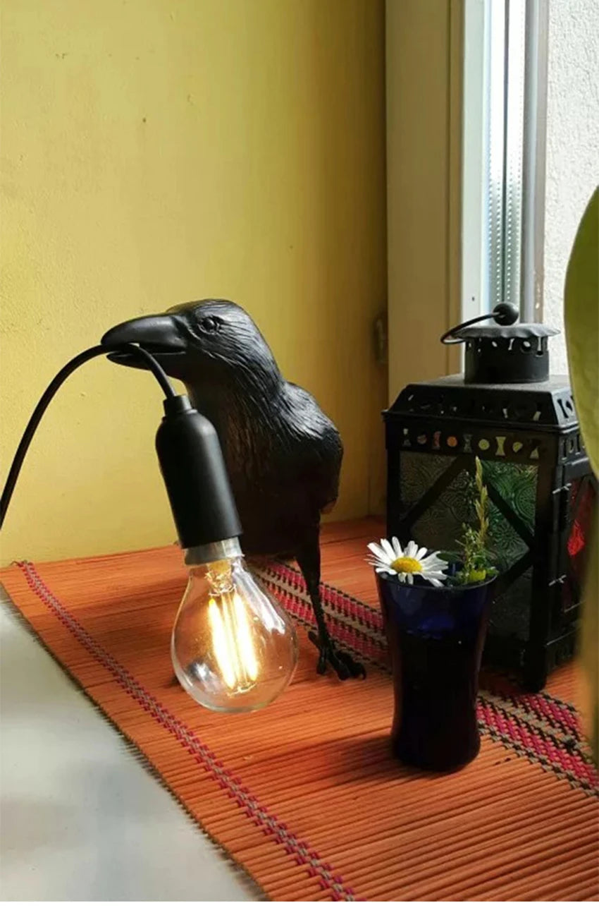 Modern Table Light,E12 Wall Lamp Resin Bird Light for Home Decoration Living Room Foyer Study Bedroom Nightstand Lights