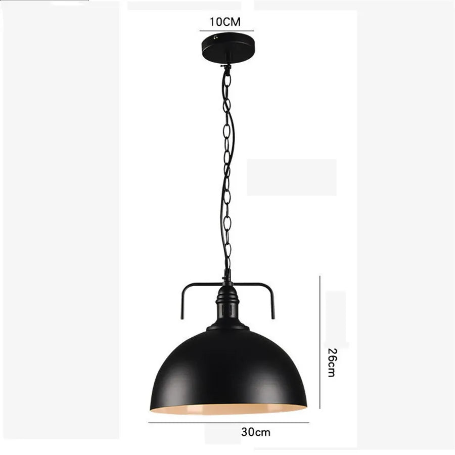 Loft Industrial Retro Iron Pendant Lights Lampshade for Restaurant Clothing Store Light Cafe Cover Kitchen Home Hanging Lamp