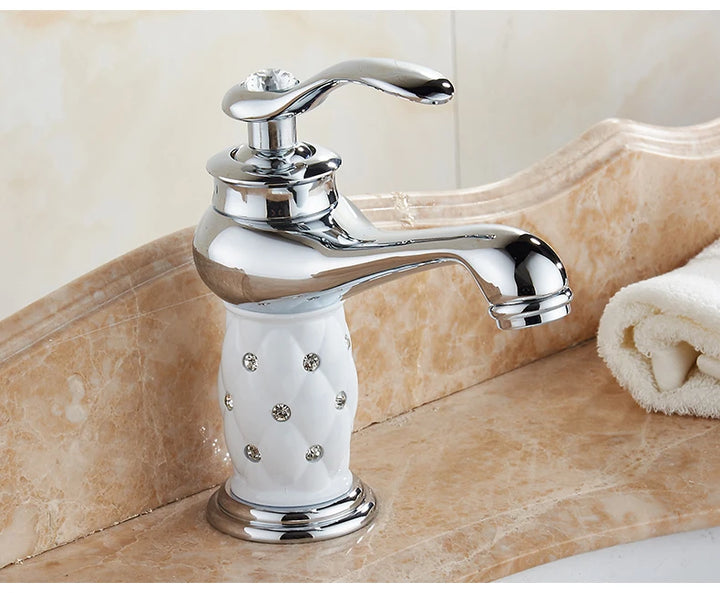 Bathroom Antique Bronze Finish Brass Basin Sink Solid Brass Faucets Single Handle Water Mixer Taps Bath Crane  ELFCT001