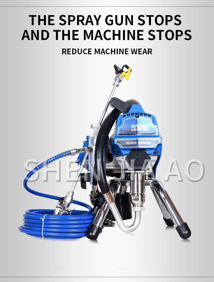 495 Brushless High Pressure Airless Spraying Machine 2500W Home Decoration Wall Coating Paint Spraying Machine 2.5L/min