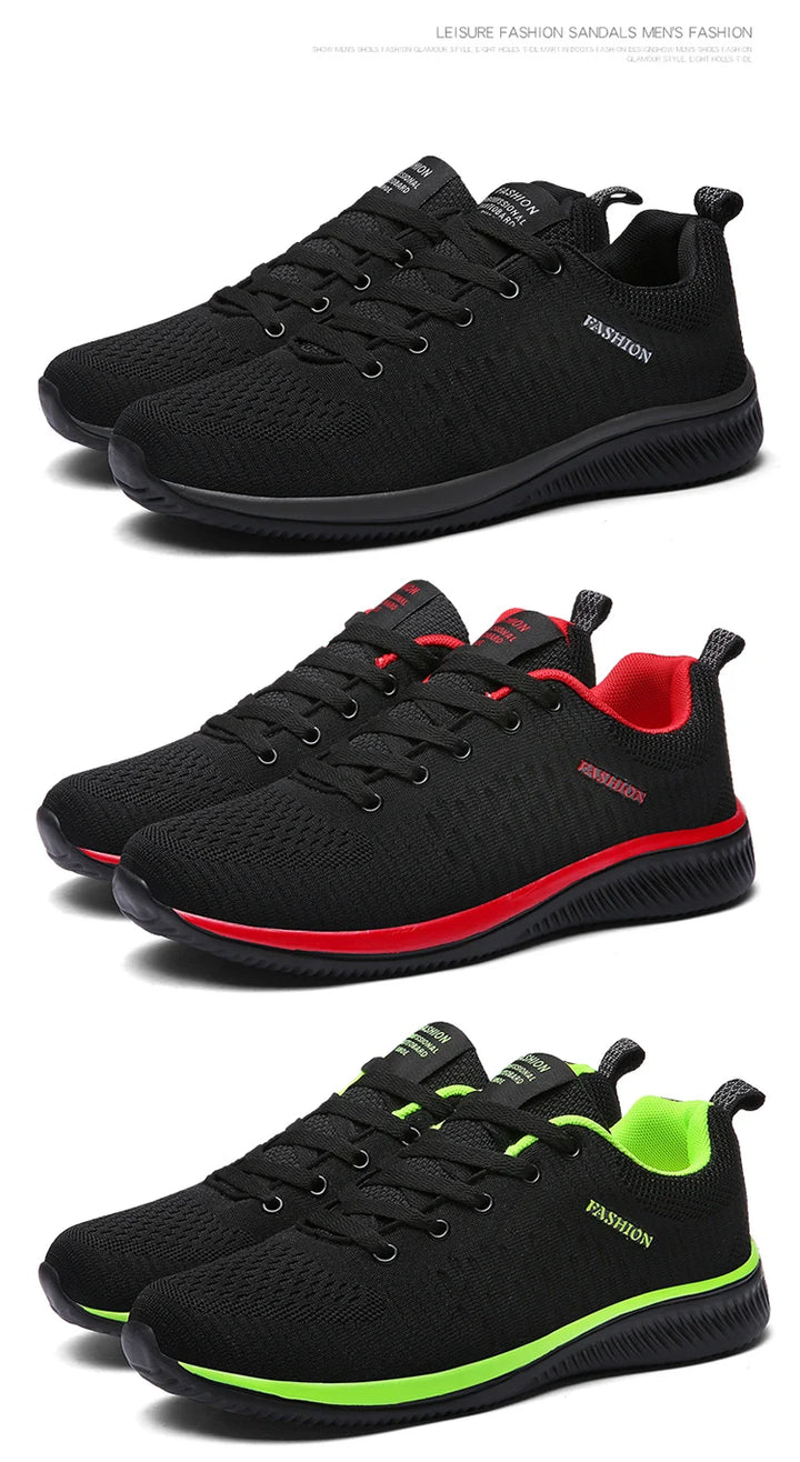 Light Sports Shoes Men Women Black Knit Sneakers Big Size 48 Breathable Casual Walking Shoes Zapatillas