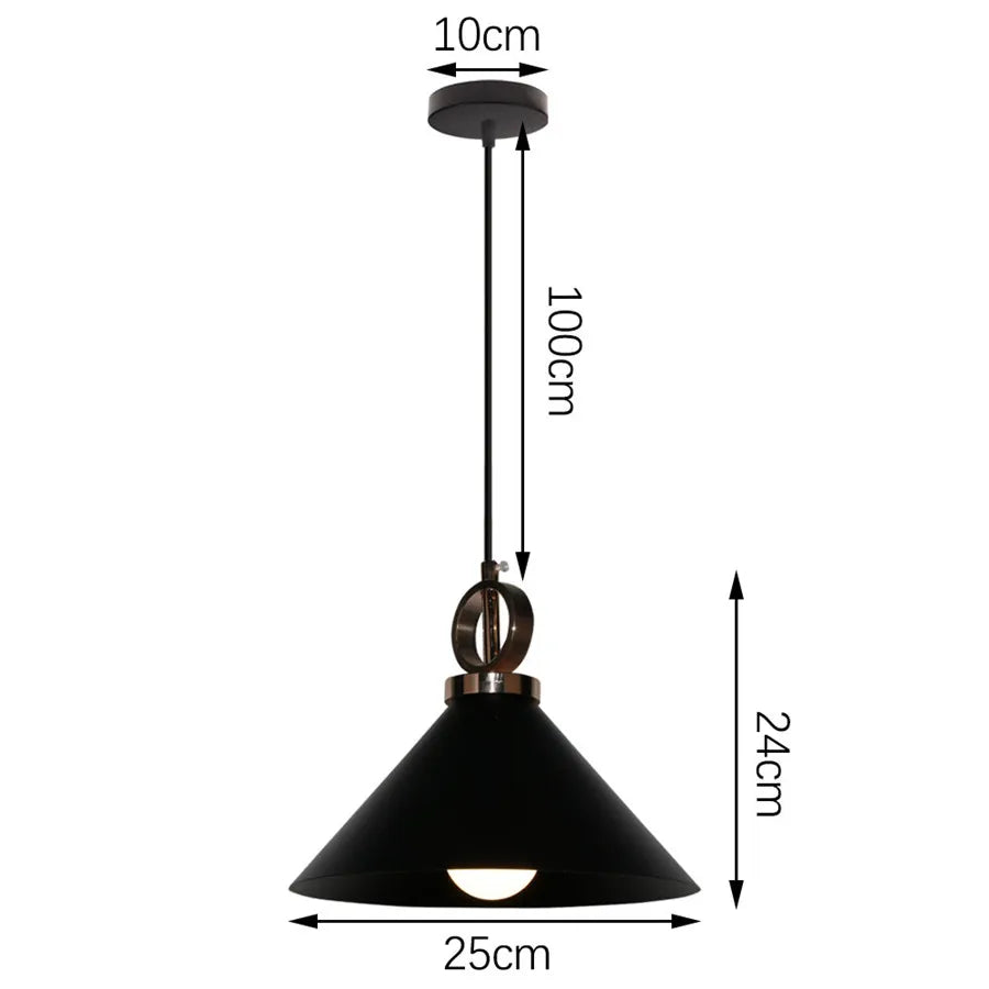 Loft Industrial Retro Iron Pendant Lights Lampshade for Restaurant Clothing Store Light Cafe Cover Kitchen Home Hanging Lamp