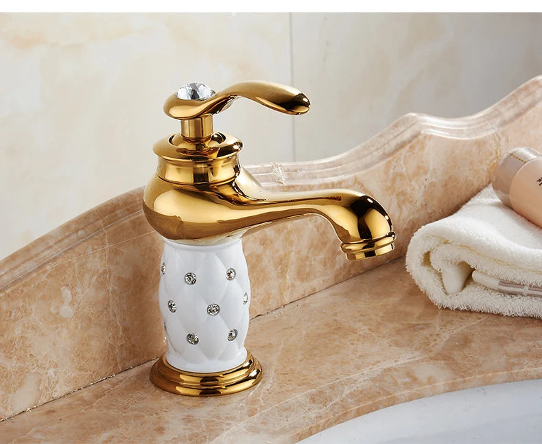 Bathroom Antique Bronze Finish Brass Basin Sink Solid Brass Faucets Single Handle Water Mixer Taps Bath Crane  ELFCT001