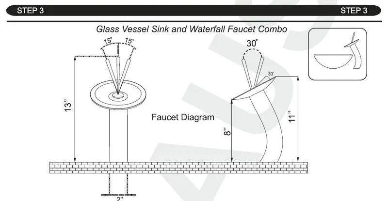 KEMAIDI Bathroom Sink Countertop Basin Bowl with Faucet Washroom Vessel Vanity Sinks Tempered Glass Basin Washbasin Faucet Set